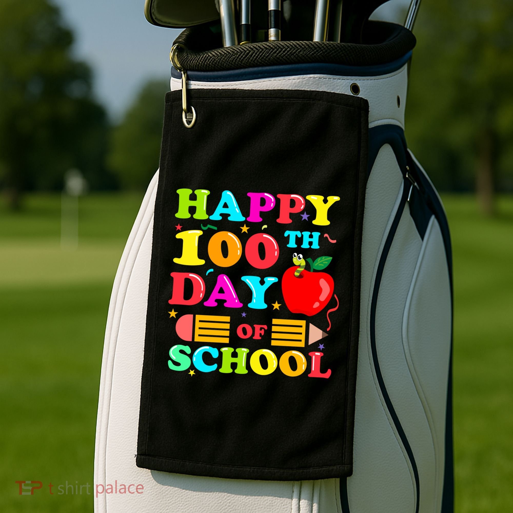 Happy 100th Days Of School Celebration Golf Towel