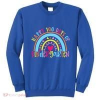 Happy 100 Days Of Kindergarten 100 Day Of School Rainbow Cool Gift Sweatshirt thumb 0