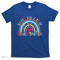 Happy 100 Days Of Kindergarten 100 Day Of School Rainbow Cool Gift T-Shirt thumb 0