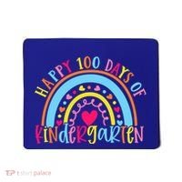 Happy 100 Days Of Kindergarten 100 Day Of School Rainbow Cool Gift Mousepad thumb 0