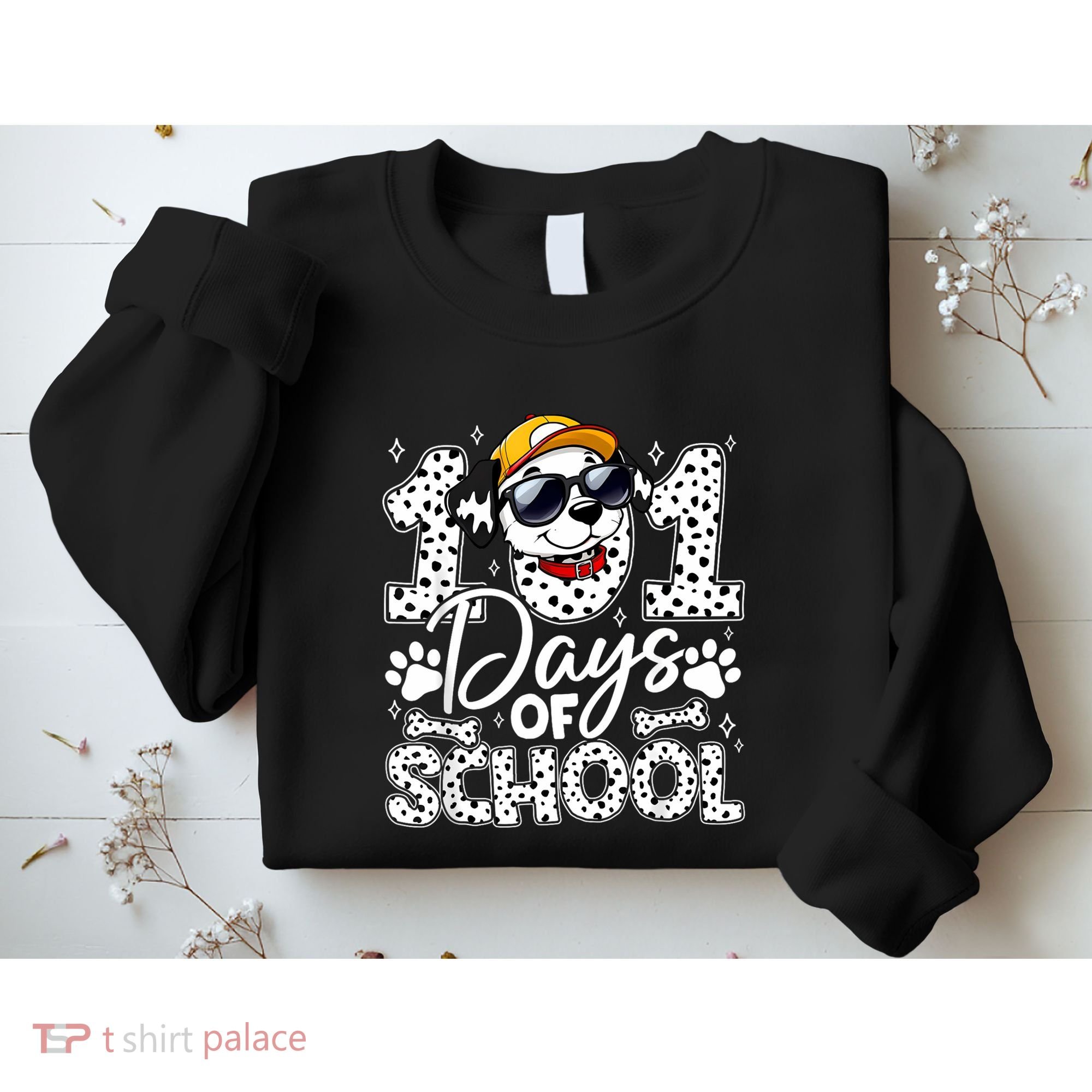 Happy 101 Days Of School Funny Cute Dog Student Teacher Sweatshirt