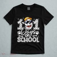 Happy 101 Days Of School Funny Cute Dog Student Teacher T-Shirt thumb 5