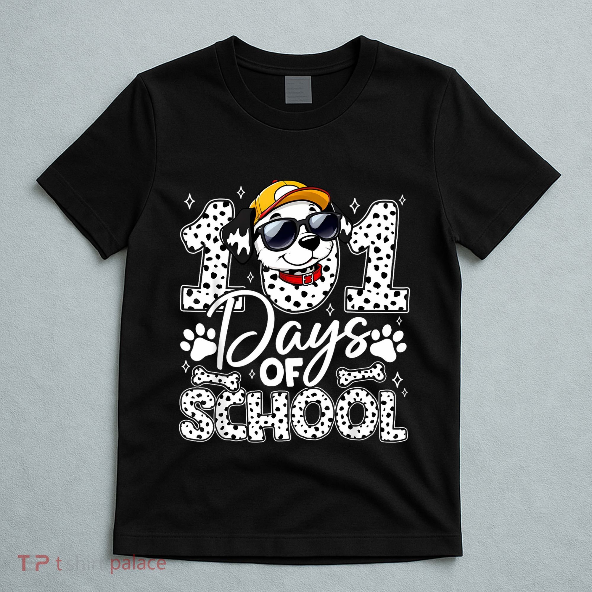 Happy 101 Days Of School Funny Cute Dog Student Teacher T-Shirt