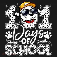Happy 101 Days Of School Funny Cute Dog Student Teacher Polo thumb 3