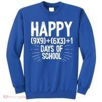 Happy 100 Days Of School 100th Day Of School Math Equation Gift Sweatshirt thumb 0