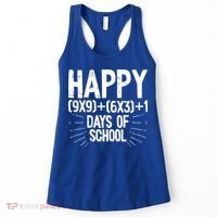Happy 100 Days Of School 100th Day Of School Math Equation Gift Women's Tank Top thumb 0