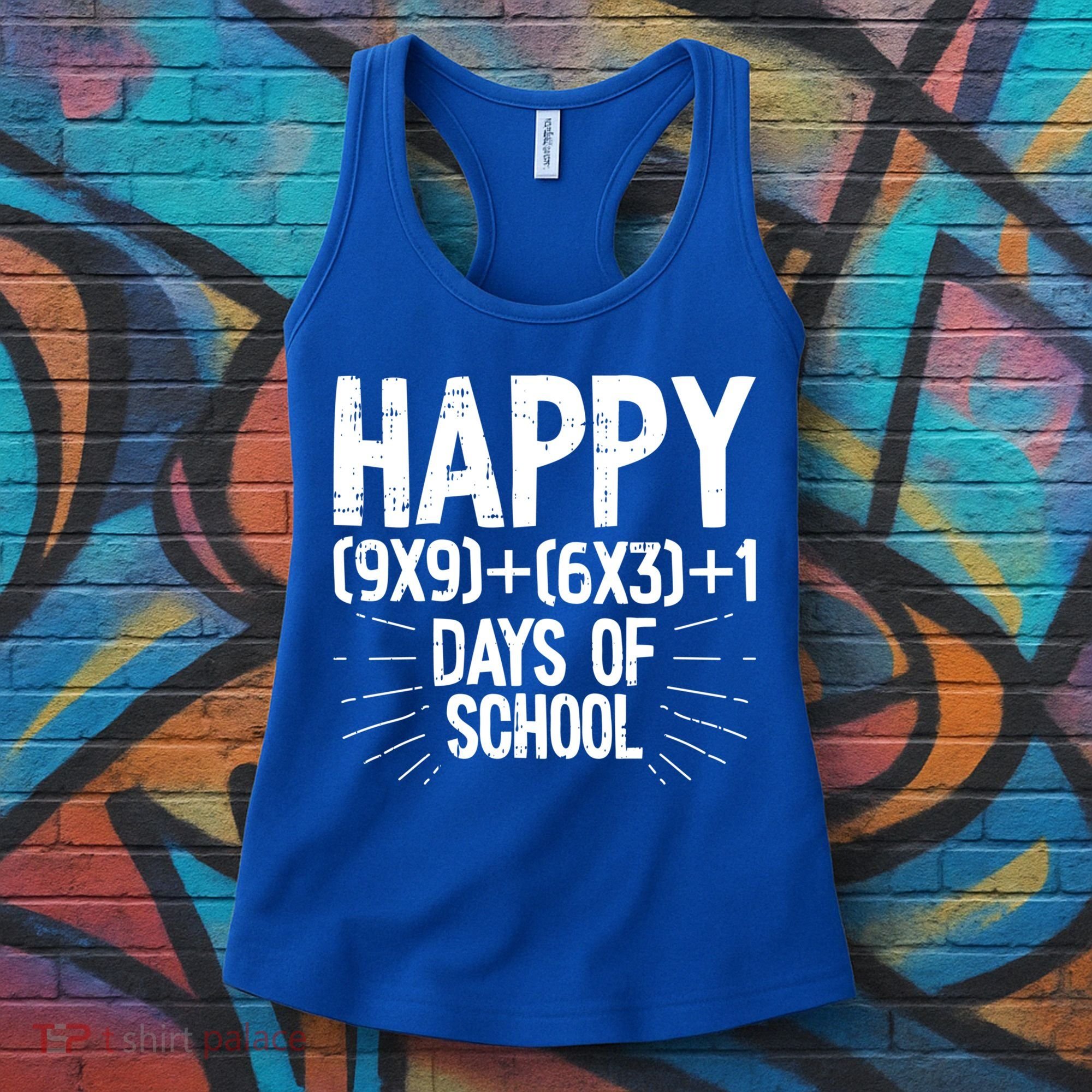 Happy 100 Days Of School 100th Day Of School Math Equation Gift Women's Tank Top