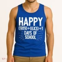 Happy 100 Days Of School 100th Day Of School Math Equation Gift Tank Top thumb 3