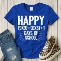 Happy 100 Days Of School 100th Day Of School Math Equation Gift Women's T-Shirt thumb 3