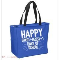 Happy 100 Days Of School 100th Day Of School Math Equation Gift Tote Bag thumb 2