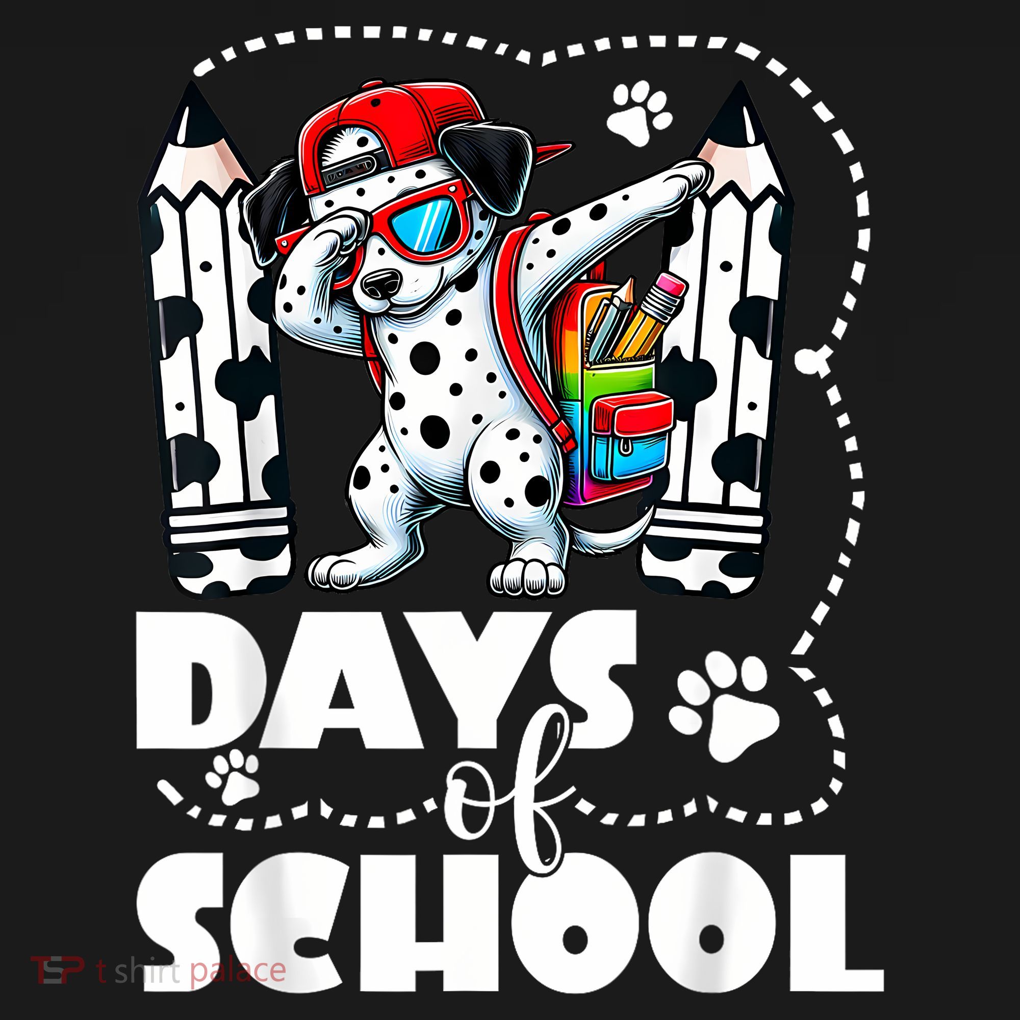 Happy 101 Days Of School Funny Dabbing Dog Pencil Sweatshirt