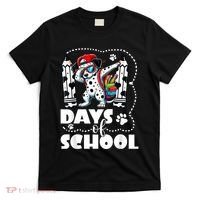 Happy 101 Days Of School Funny Dabbing Dog Pencil T-Shirt thumb 0