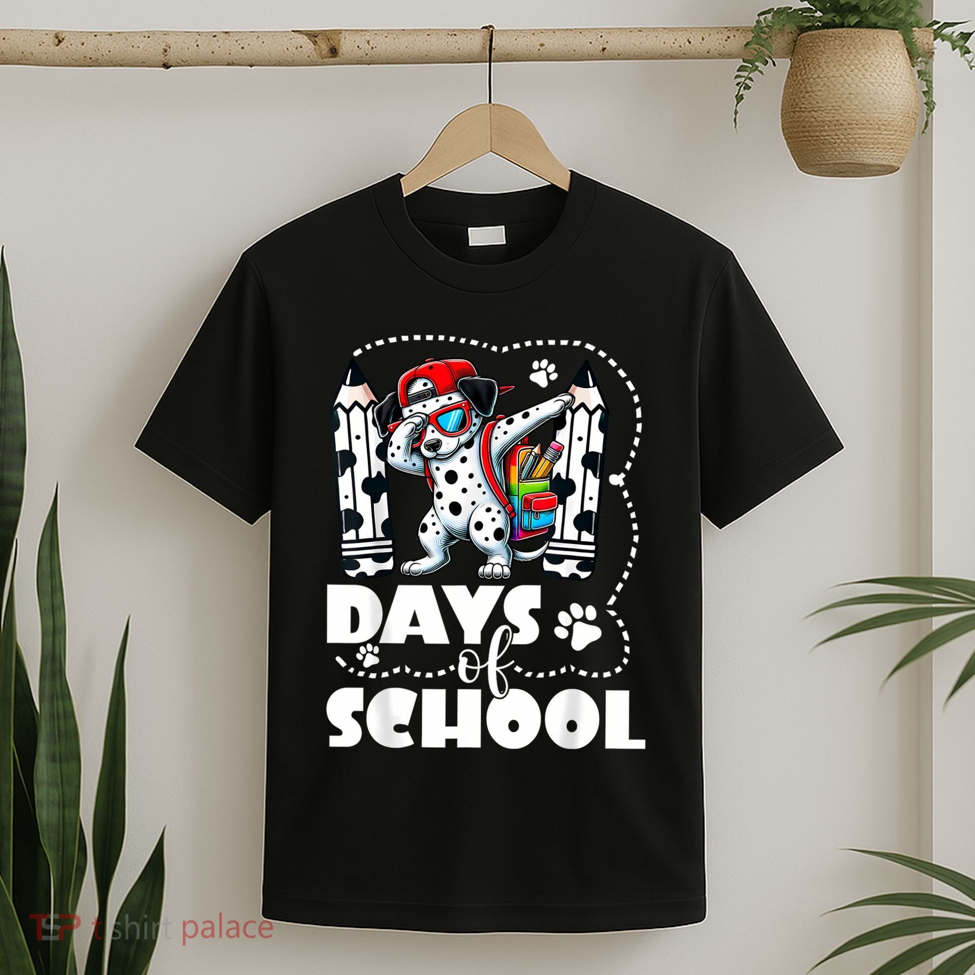 Happy 101 Days Of School Funny Dabbing Dog Pencil T-Shirt