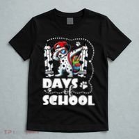 Happy 101 Days Of School Funny Dabbing Dog Pencil T-Shirt thumb 5