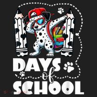 Happy 101 Days Of School Funny Dabbing Dog Pencil Beanie thumb 2