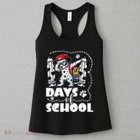 Happy 101 Days Of School Funny Dabbing Dog Pencil Women's Tank Top thumb 3