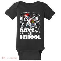 Happy 101 Days Of School Funny Dabbing Dog Pencil Baby Bodysuit thumb 0