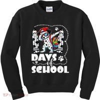 Happy 101 Days Of School Funny Dabbing Dog Pencil Kids Sweatshirt thumb 0