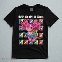 Happy 100 Days Of School Axolotl Kindergarten Costume T-Shirt thumb 5