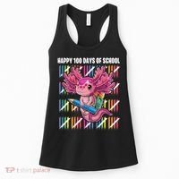 Happy 100 Days Of School Axolotl Kindergarten Costume Women's Tank Top thumb 0