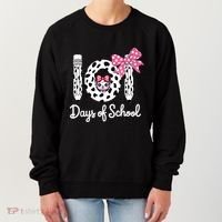 Happy 101 Days Of School Funny Student Teacher Women's Sweatshirt thumb 0