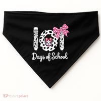 Happy 101 Days Of School Funny Student Teacher USA-Made Doggie Bandana thumb 0