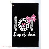 Happy 101 Days Of School Funny Student Teacher Golf Towel thumb 0