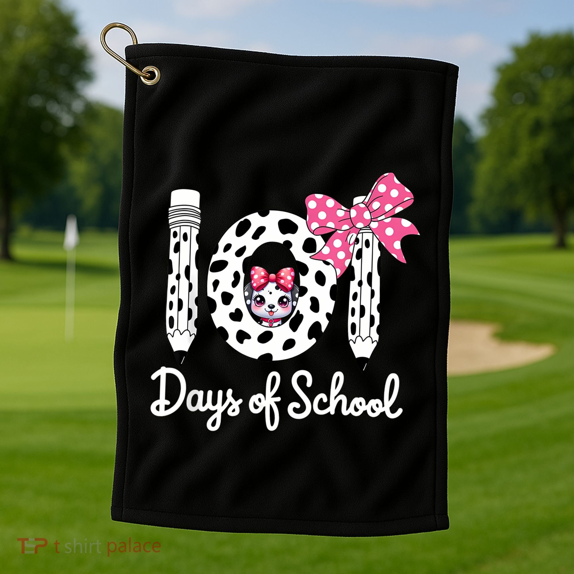 Happy 101 Days Of School Funny Student Teacher Golf Towel