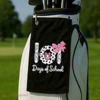 Happy 101 Days Of School Funny Student Teacher Golf Towel thumb 2