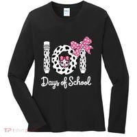 Happy 101 Days Of School Funny Student Teacher Women's Long Sleeve Shirt thumb 0