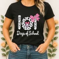 Happy 101 Days Of School Funny Student Teacher Women's T-Shirt thumb 2