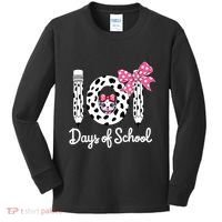 Happy 101 Days Of School Funny Student Teacher Kids Long Sleeve Shirt thumb 0