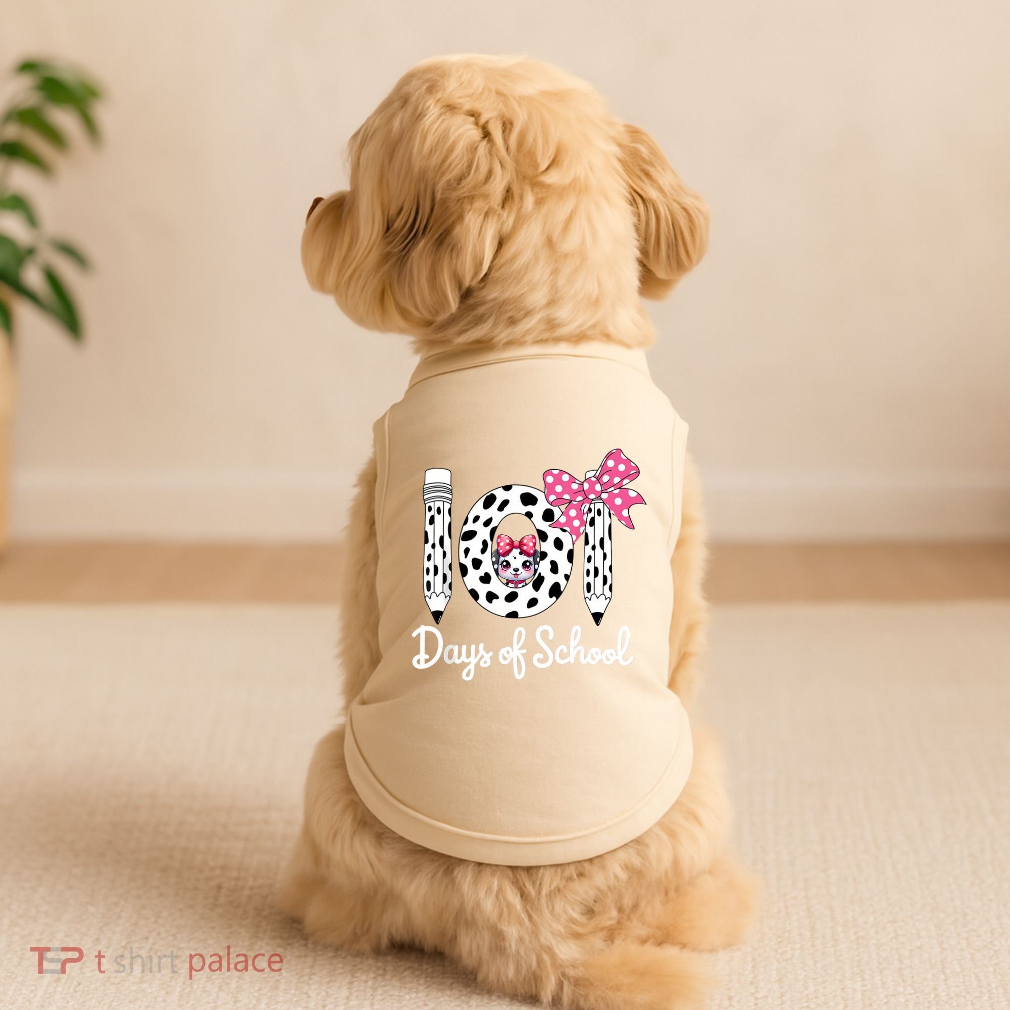 Happy 101 Days Of School Funny Student Teacher Doggie Tank