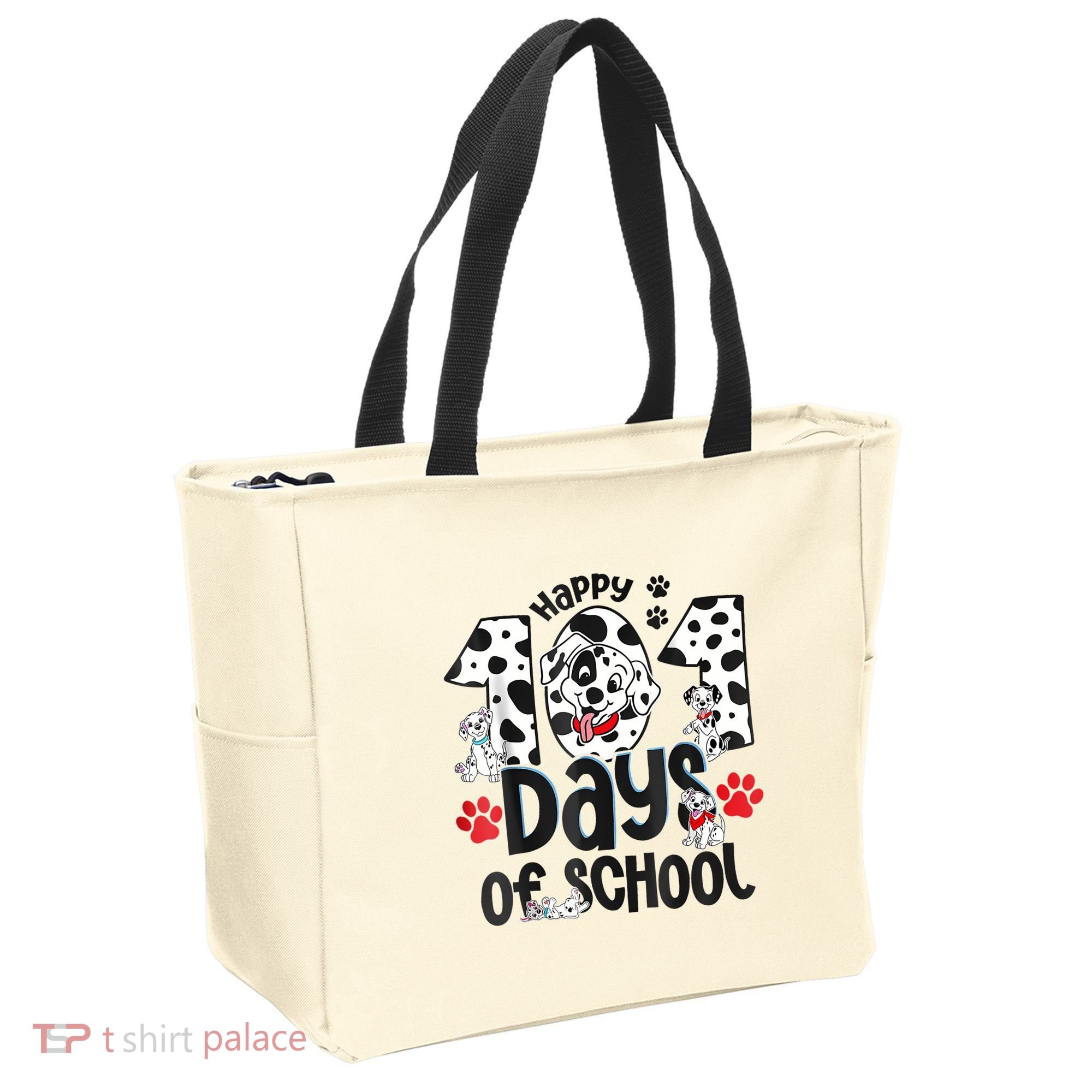 Happy 101 Days Of School Dog Tote Bag