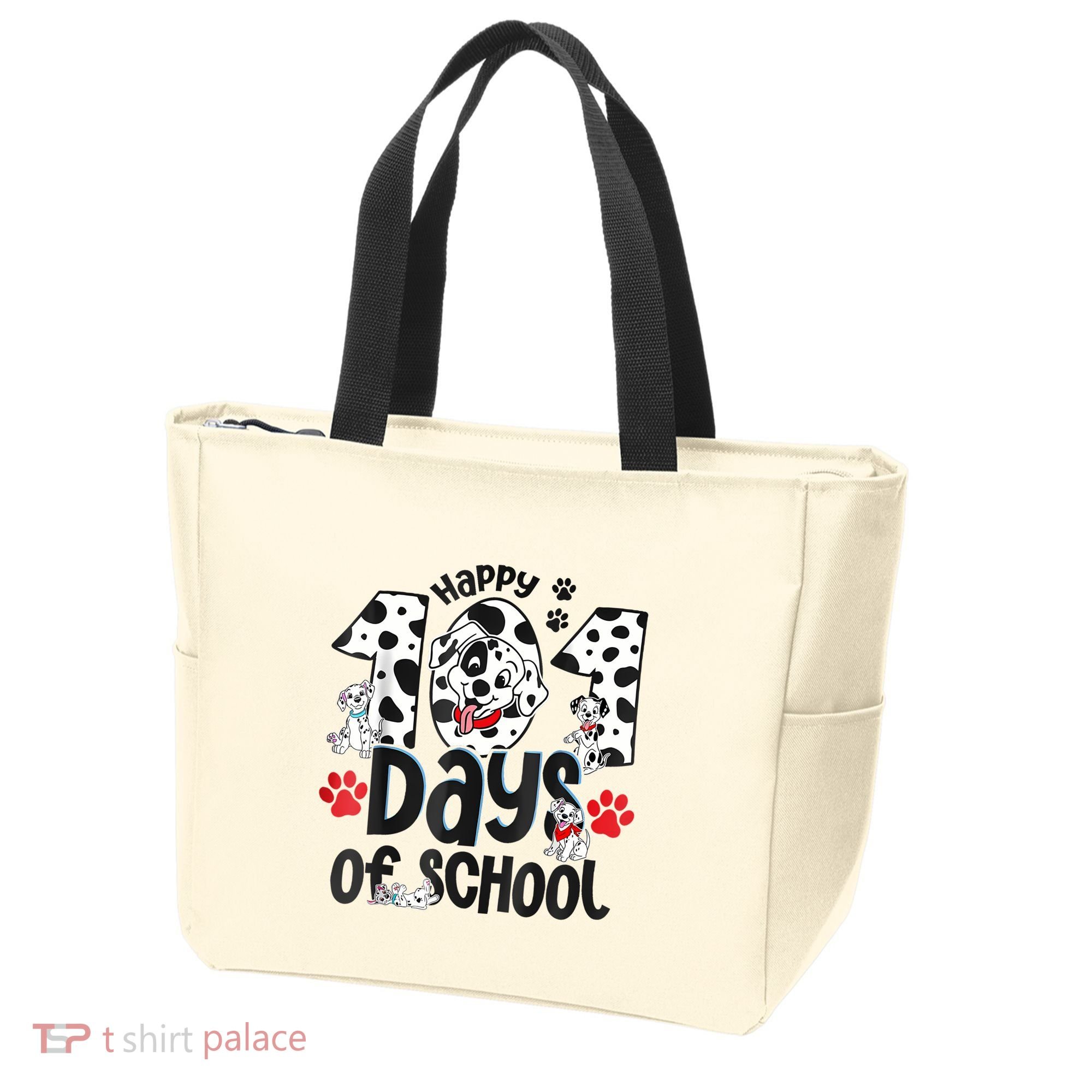 Happy 101 Days Of School Dog Tote Bag