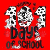 Happy 101 Days Of School Dog Santa Hat thumb 1