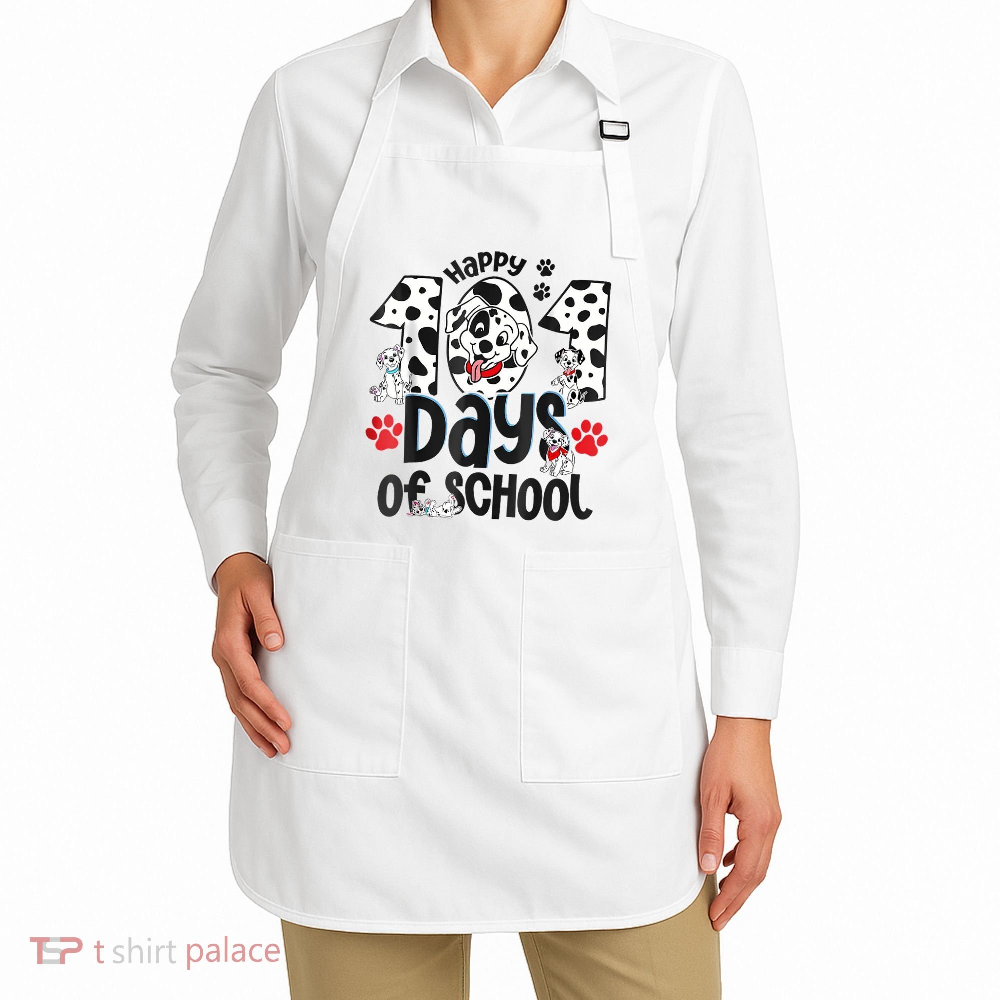 Happy 101 Days Of School Dog Apron