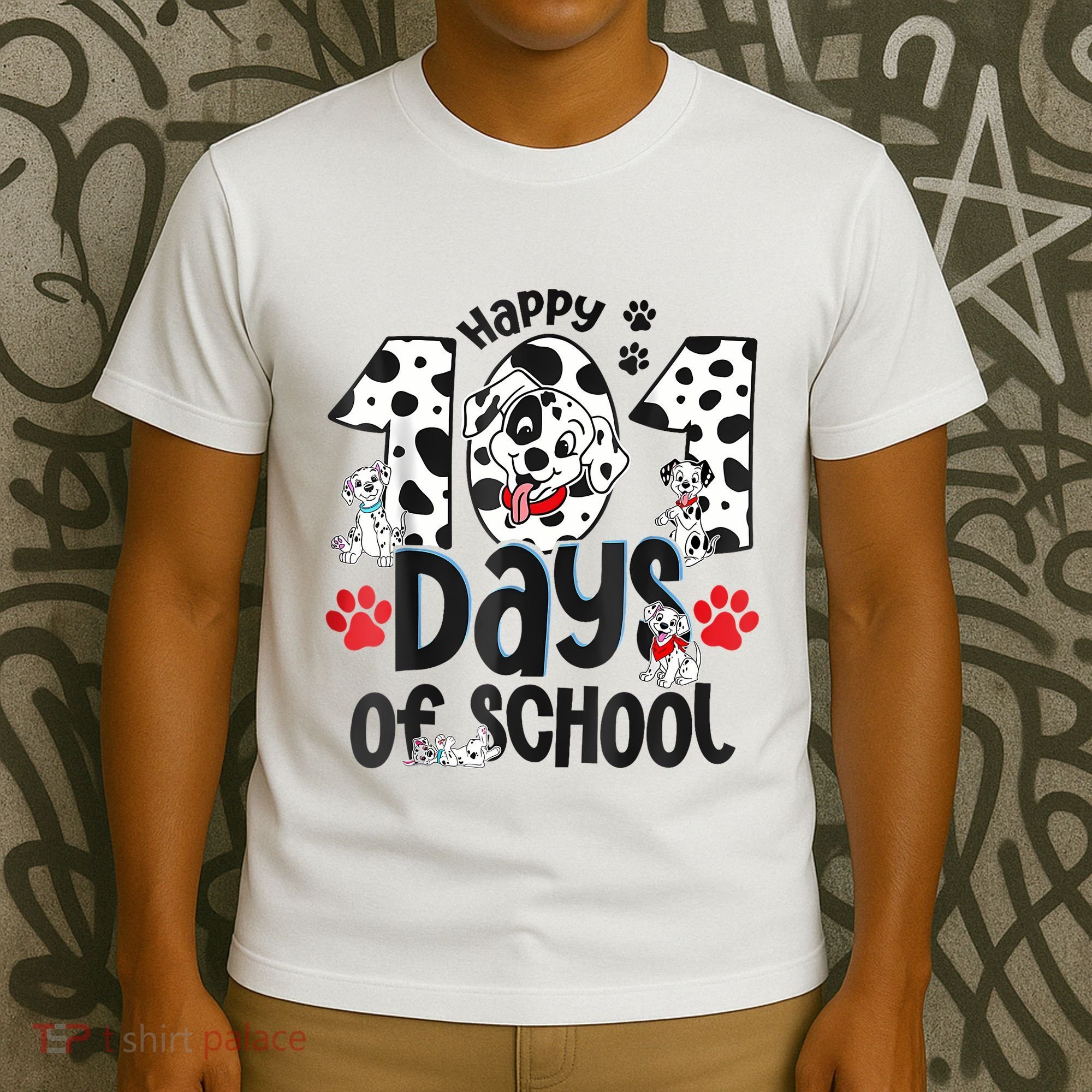 Happy 101 Days Of School Dog T-Shirt