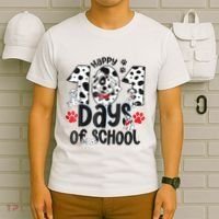 Happy 101 Days Of School Dog T-Shirt thumb 6