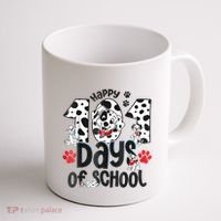 Happy 101 Days Of School Dog Coffee Mug thumb 1