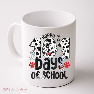 Happy 101 Days Of School Dog Coffee Mug