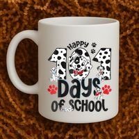 Happy 101 Days Of School Dog Coffee Mug thumb 2