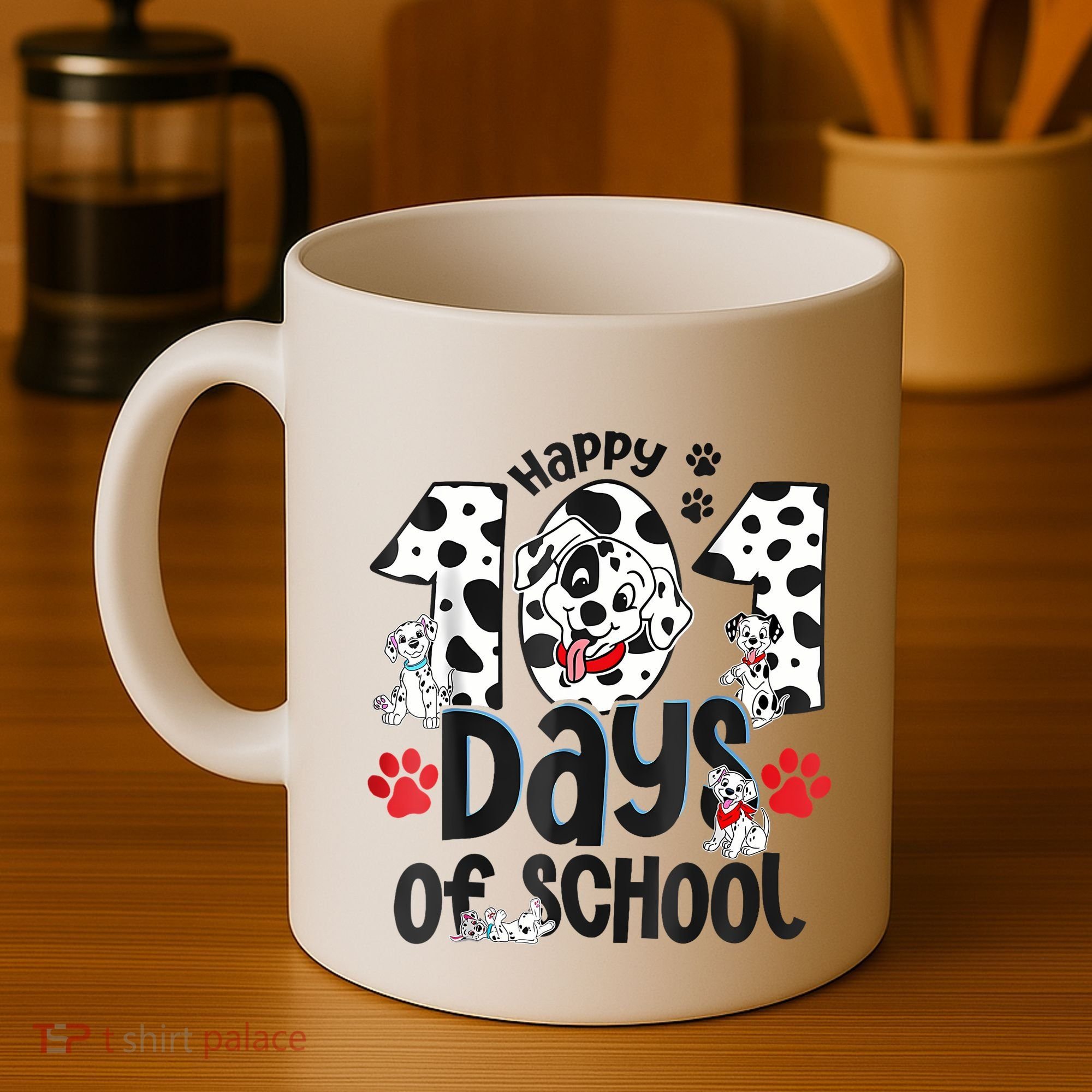 Happy 101 Days Of School Dog Coffee Mug