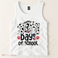 Happy 101 Days Of School Dog Tank Top thumb 2