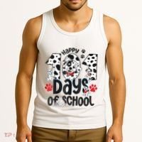 Happy 101 Days Of School Dog Tank Top thumb 3