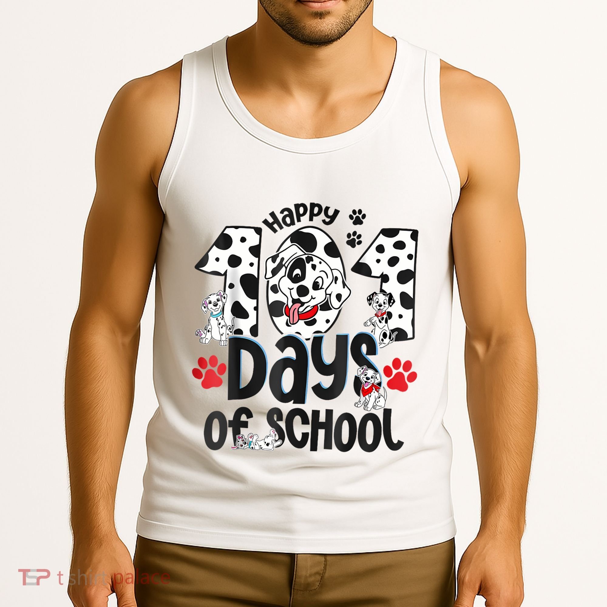 Happy 101 Days Of School Dog Tank Top
