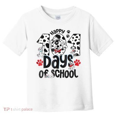 Happy 101 Days Of School Dog Toddler T-Shirt