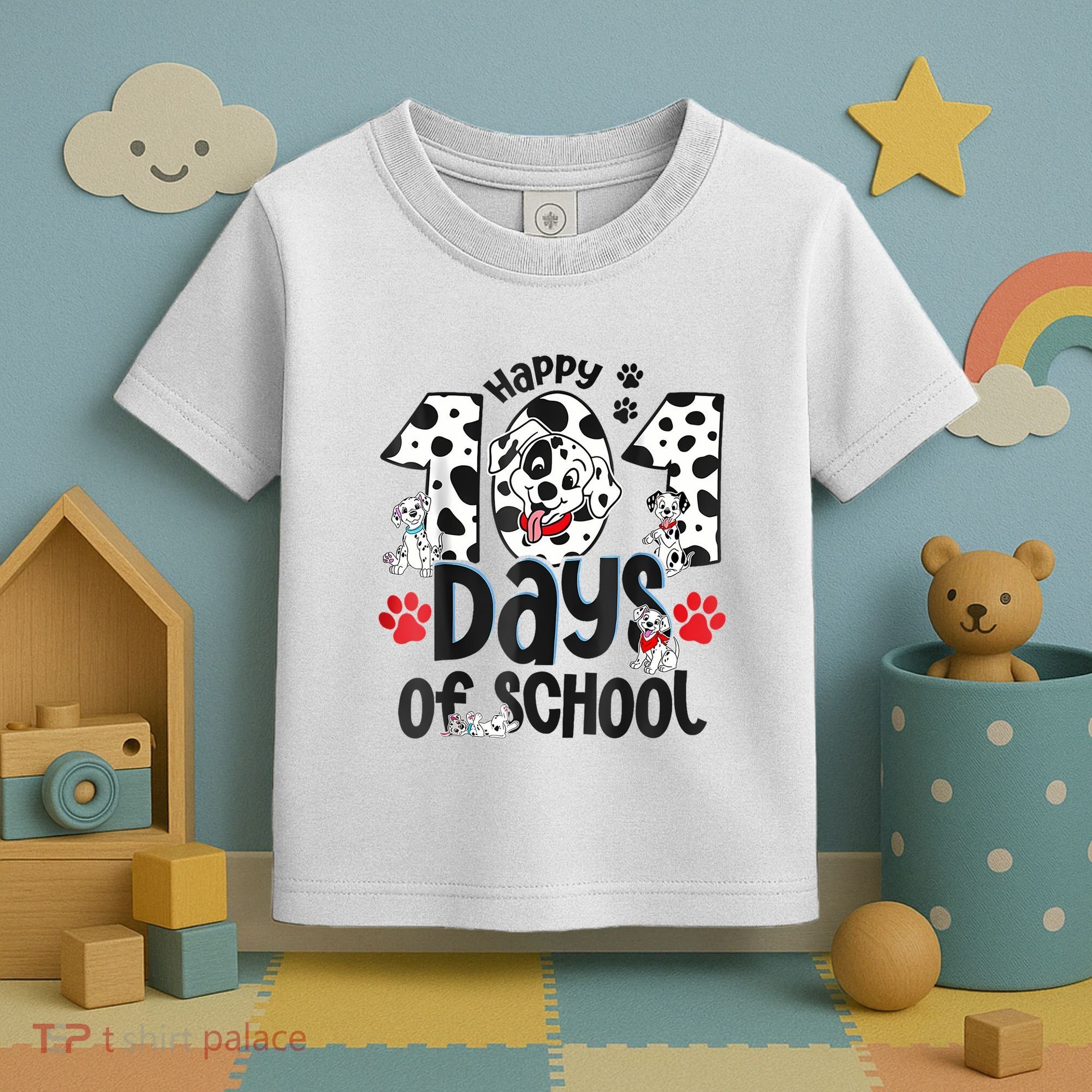 Happy 101 Days Of School Dog Toddler T-Shirt