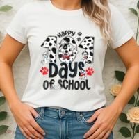 Happy 101 Days Of School Dog Women's T-Shirt thumb 2