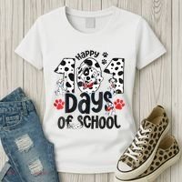 Happy 101 Days Of School Dog Women's T-Shirt thumb 3